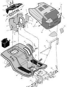 Part Location Diagram of 095326E245 Murray Deck, Seat